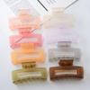 Pinza para el cabello estilo coreano color gelatina grande elegante cabeza trasera baño placa horquilla acrílico transparente color caramelo horquilla para el cabello