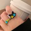 Monstruo Pequeño alienígena pupila gato anillo abierto Chica Caballo Fantasma nicho único avanzado niño índice dedo anillo pulsera femenina