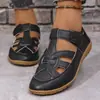 Sandalias de Talla Grande de Comercio Exterior para Mujer 2026 Verano Nuevo Estilo Sandalias de Playa para Dama Sandalias de Cuña de Suela Plana con Huecos de Moda