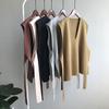 Chaleco de Punto de Color Puro Kaning para Mujer Otoño Temprano 2026 Nuevo Estilo Otoño e Invierno Holgado en Capas con Cordones Chaleco Pulóver