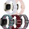 Pulseira de Nylon Elástico para Fitbit Versa 3/4 com Relógio Sense com Versa 2 com Fivela Grande