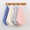 Toalla de Lavado de Cara y Secado de Manos para el Hogar, Absorbente, No Suelta Pelusa, Toalla Gruesa Rayada de Coral Fleece, Toalla de Baño Estilo Colgante para Secado del Cabello
