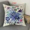 Funda de almohada de lino estampada simple asiento de coche transpirable resistente al desgaste Cojín de sofá mesita de noche ventana salediza venta al por mayor