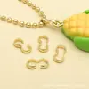 Nuevo Broche de Tres Letras Chapado en Oro de Cobre 18K, Retención de Color Fuerte, Broche Final para Pulsera de Cuentas Hecha a Mano DIY, Accesorios de Joyería