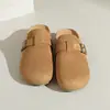 Hebilla de Cinturón Estilo Bosque Dopamina Linda Correas para el Pie Zapatos Casuales Retro Nuevos para Mujer Zapatillas Cerradas Persona Perezosa Zapatos de Cabeza Grande