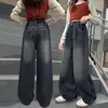 Jeans para Niña Estilo Nuevo Primavera y Otoño, Pierna Ancha, Corte Recto Moderno, de Cintura Alta para Niñas Mayores