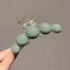 Primavera y Verano Nuevo Verde Perla Grande Pequeño Pinza de Agarre Acrílico Redondo Bola Horquilla Accesorios para el Cabello Cabeza Pinza Tiburón
