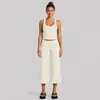 Conjunto de fitness transfronterizo con top de tirantes anchos para yoga, conjunto de pantalones capri de running para fitness que absorben la humedad y se secan rápidamente