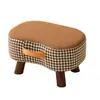 Taburete Pequeño, Taburete para Cambiar Zapatos, Taburete para Jabón, Taburete de Regalo, Banco Pequeño para Sala de Estar, Taburete Bajo de Madera Maciza, Reposapiés para Sofá, Se Puede Imprimir con Logo