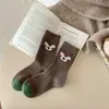 Meias de Lã Populares de Cachorro para Mulheres, Meias Grossas de Lã Quentes para o Inverno, Meias Arredondadas Estilo Fair Isle, Meias Femininas de Caxemira