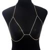 Acessórios Transfronteiriços Praia Corrente de Diamantes Peitoral Super Brilhante Sexy Strass Pendente Corrente de Corpo para Pescoço Biquíni Estilo Europeu e Americano Corrente Peitoral