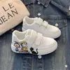 Zapatillas Deportivas Infantiles con Suelas Suaves, Tenis Transpirables para Niños, Zapatos Casuales de Corte Bajo Resistentes al Desgaste para Niñas, Zapatos Blancos de Dibujos Animados para Estudiantes de Primaria