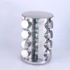Nuevo Frasco Giratorio de Acero Inoxidable para Especias Doméstico, Suministros de Cocina, Estante para Especias, Estante Cuadrado de Almacenamiento, Juego de Botellas para Especias
