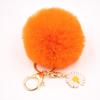 Venta Caliente Llavero Colgante Bola de Pelo de Margarita Moda para Mujer Bolso Felpa Monedero Coche Colgante Girasol