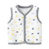 Colete de bebê de 0 a 2 anos, outono e inverno, acolchoado, masculino e feminino, colete de algodão para bebê