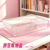 Caja de almacenamiento especial con tapa abatible para arte con cuentas, frascos clasificadores de cuentas de 54 colores, herramienta para arte con cuentas de capacidad extragrande, caja de almacenamiento transparente