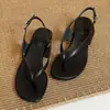 Chanclas Casuales Retro 2026 Nuevas Sandalias de Verano Cuadradas Abiertas Sandalias Romanas de Tacón Cuña para Mujer