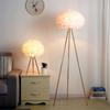 Lámpara de pie de plumas, luz nórdica, sala de estar de lujo, ins, niñas, Internet, princesa famosa, sala de estar, dormitorio simple, lámpara de mesita de noche
