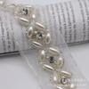 Exclusivo transfronterizo punto 4.5cm versión coreana de encaje de perlas con cuentas pesadas hecho a mano DIY ropa accesorios para el cabello accesorios de boda