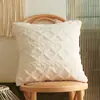 Cojín de Felpa Estilo Nórdico Ins Cojín Decorativo para Sofá Cojín de Respaldo para Sala de Estar Cama Funda de Cojín Estilo Blanco Crema Sin Relleno