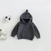 Dianxi Suéter Grueso con Capucha y Pompón Forrado de Felpa para Bebé Niño Invierno Dibujos Animados Lunares Peto Conjunto de Dos Piezas