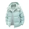 Jaqueta de Algodão Grossa com Forro de Lã Tk para Inverno, Quente e à Prova de Frio, Novo Casaco de Algodão com Capuz para Homens