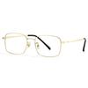 Moda retro europea y americana personalidad marco pequeño metal liso espejo plano matón guapo estilo Hong Kong alambre de oro gafas se pueden equiparar con miopía