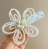 Pasador de Flor de Perla Elegante y Exquisito Estilo Coreano para Mujer, Accesorio para el Cabello de Pinza Lateral de Gama Alta, Pinza para el Cabello, Adorno para el Cabello Bb Clip