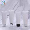 Tubo blanco de 100 ml para limpiador facial, manguera que se puede etiquetar con tapa de rosca, tubo de PE abatible, material de embalaje para manguera de limpiador facial