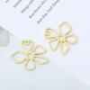 Pendientes Hechos a Mano DIY Europeos, Americanos y Coreanos Dongdaemun Nueva Moda Accesorios de Aleación Flor Redondo Combinan con Todo Conservación del Color