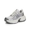 Tenis de Plataforma para Mujer con Suela de Cuero Genuino, Estilo Nuevo de Primavera 2026, Zapatos Deportivos con Suela Gruesa para Aumentar la Altura, Zapatos Casuales Retro para Mujer, a la Moda
