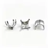 Liga de titânio ASTM F-136 8mm, 8,3mm base oca de fundo redondo G23 titânio rosca interna joia para piercing cabeça