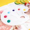 Paleta de colores arte al por mayor acuarela pintura china color gouache paleta de colores material pp paleta ovalada paleta de colores para niños caja