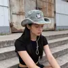 26 Estilos Nuevos de Lindos Sombreros de Pescador de Mezclilla Bordados para Mujer, Protección Solar para Primavera y Verano, Adelgazantes del Rostro, Versátiles y a la Moda