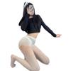 Estilo Lujuria Pura Color Caramelo Dulce Femenino Sexy Desechable Media Ultra Fina Fácil de Rasgar Hermana Pierna Hermosa Pantimedias Rasgable a Mano
