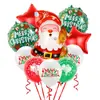 Novo conjunto transfronteiriço de Papai Noel, floco de neve, quebra-nozes e balão para decorações de festa de fim de ano na véspera de Natal