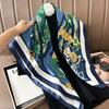 Pañuelo cuadrado pequeño de 90 cm pañuelo de seda vintage pañuelo de seda con estampado de letras tridimensional para dama nuevo pañuelo profesional pañuelo de satén venta al por mayor