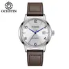 Ventas Directas de Fábrica de Relojes Mecánicos Automáticos de Cuero Adhesivo de la Marca Augusten, Relojes para Hombre de una Pieza con Envío Directo