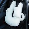 Artefacto para dormir de larga distancia coche almohada en forma de U multifuncional linda almohada de felpa para coche cojín protección para el cuello almohada de protección para el cuello del coche