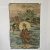 Una generación de bordado Thangka pintura núcleo ocho inmortales a través del mar antigua figura nostálgica Thangka porche sala de estar artesanía pintura nueva