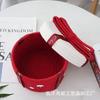 Caixa de Armazenamento de Corda de Algodão de Ano Novo Cesto de Armazenamento Tecido à Mão Caixa de Presente de Ano Novo para Doces Cesto de Armazenamento de Lanches e Brinquedos para Mesa