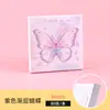 Criativo Borboleta Pintada à Mão Nota Borboleta Rosa Origami Artesanal Nota Não Adesiva Papel Colorido Quadrado Pilha de Papel Presente
