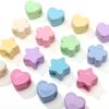 Contas Acrílicas Creme com Furo Grande Estrela de Cinco Pontas Flor de Ameixa Coração Contas Feitas à Mão DIY Caseiro Corrente para Celular Chaveiro Joias