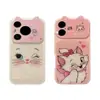 Adequado para Apple para Transformar Instantaneamente em 18Promax, Cordão de Gatinho Mary com Coração Piscante, Capa para iPhone Flexível e Rígida Personalização UV