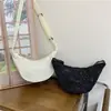 Bolsa de Lona Nueva de Otoño 2025 con Forma de Empanadilla para Mujer, Bolso Cruzado de Viaje, Bolso Versátil de Hombro/Debajo del Brazo