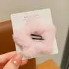 Pinza para el pelo de estrella esponjosa simple estilo coreano, Pasador de pelo de estrella de cinco puntas de peluche para chica estilo Ins, Lindo accesorio para el pelo