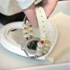 Cuentas Planas de Colores y Correa de Cuero Adecuado para Apple Watch iWatch 12ª Generación 11/10