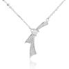 Estilo Coreano Indústria Pesada Laço de Diamante Corrente Flash de Prata 925 Luxo Leve Nicho Colar Simples Elegante Moda Corrente de Pescoço
