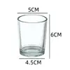 Copo de Vidro para Vela Tealight de Aromaterapia Transparente Fosco Kit de Material Artesanal DIY Lâmpada de Manteiga Copo Vazio para Exibição