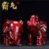 Un par de adornos de elefante para atraer la riqueza, adecuados como regalo para inauguraciones de negocios, para la sala de estar, la entrada, el mueble de TV, el mueble de vino o la oficina, artesanías decorativas auspiciosas